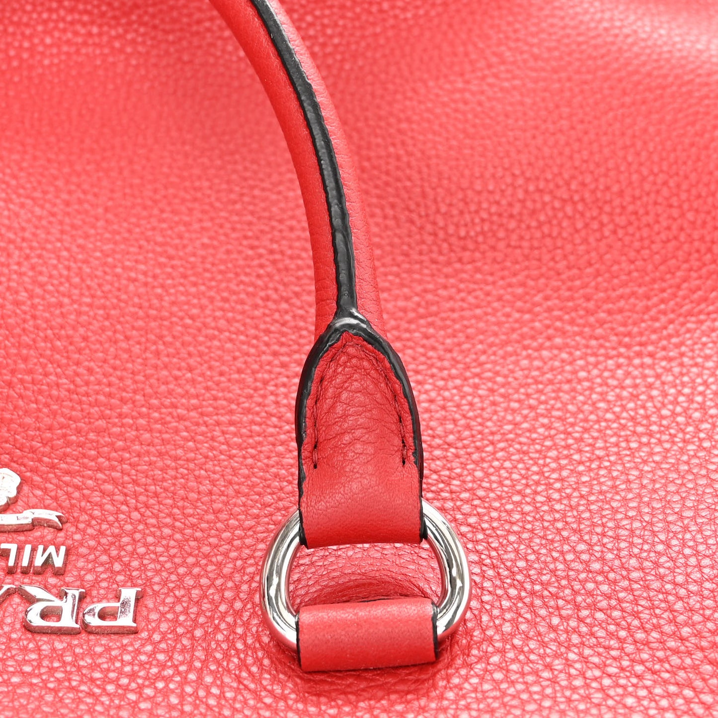 Vitello Phenix Top Handle Bag Rosso