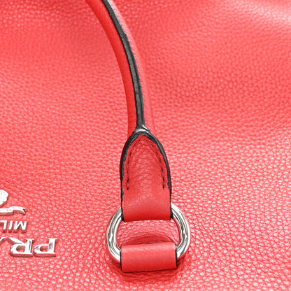 Prada Vitello Phenix Top Handle Bag Rosso 10 of 10