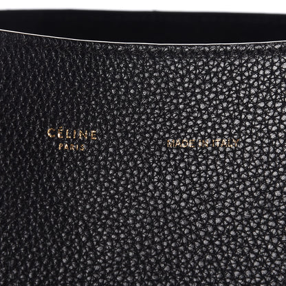 Celine Soft Grained Calfskin Small Belt Cabas Phantom Black 6 of 9