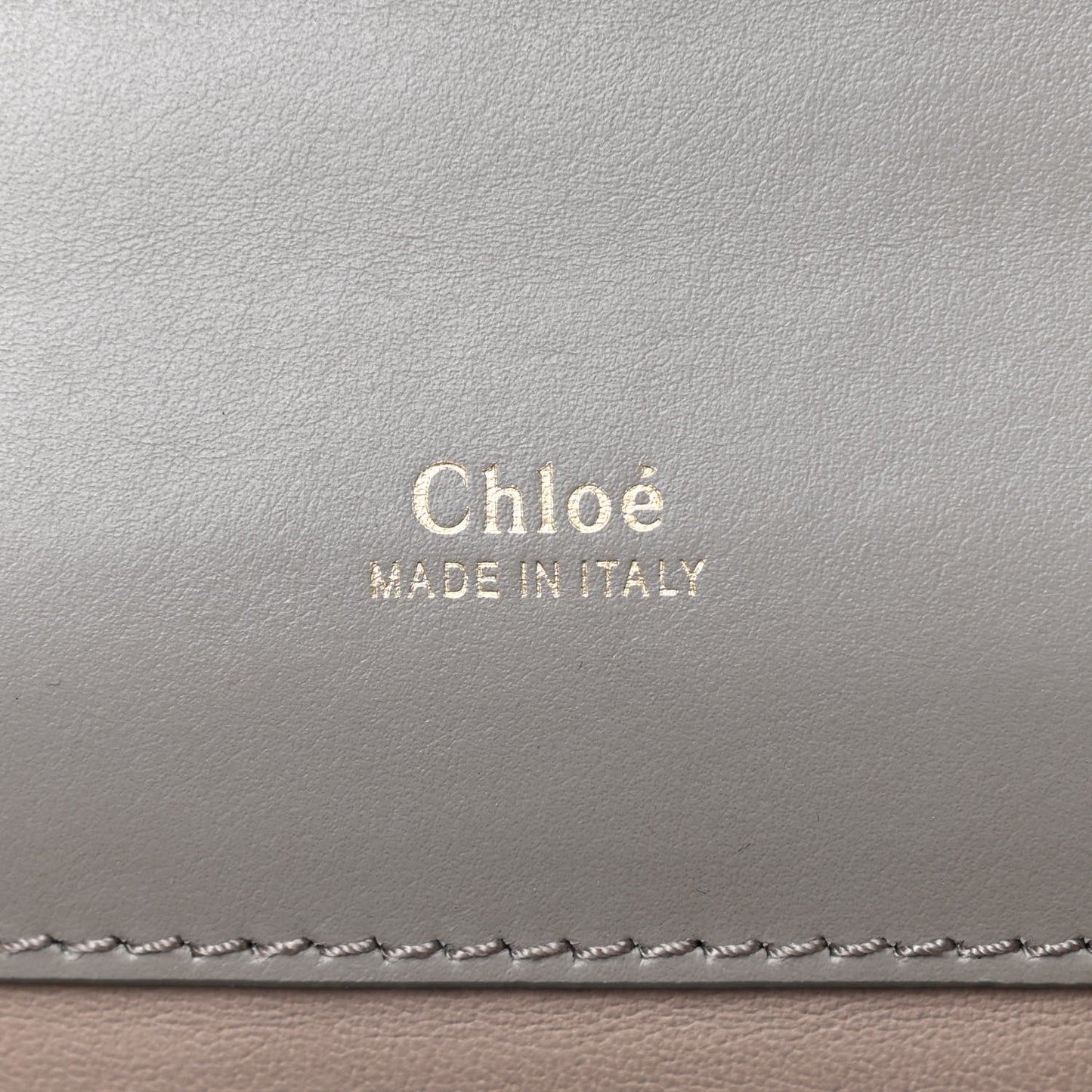 Shiny Goatskin Calfskin Aby Chain Shoulder Bag Motty Grey