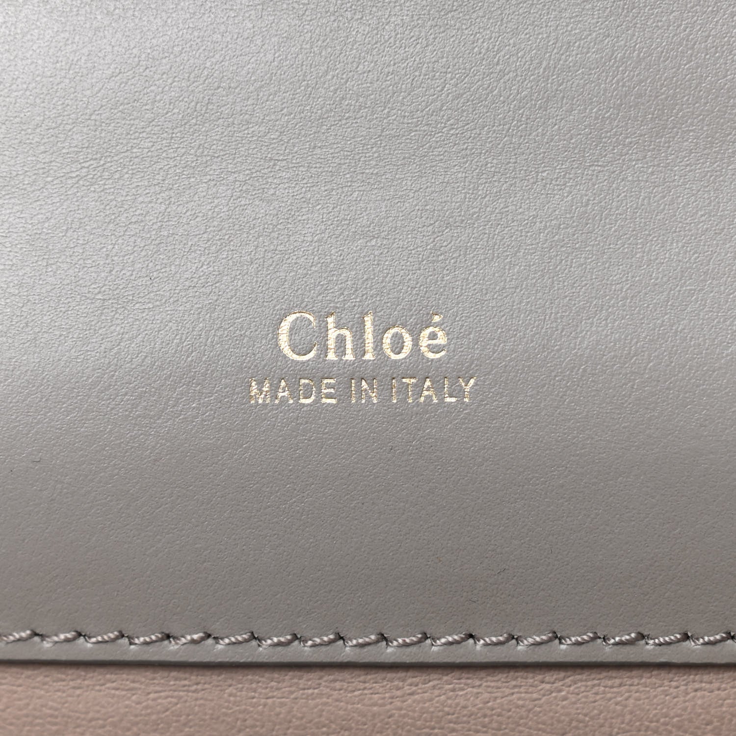 Chloe Shiny Goatskin Calfskin Aby Chain Shoulder Bag Motty Grey 5 of 8