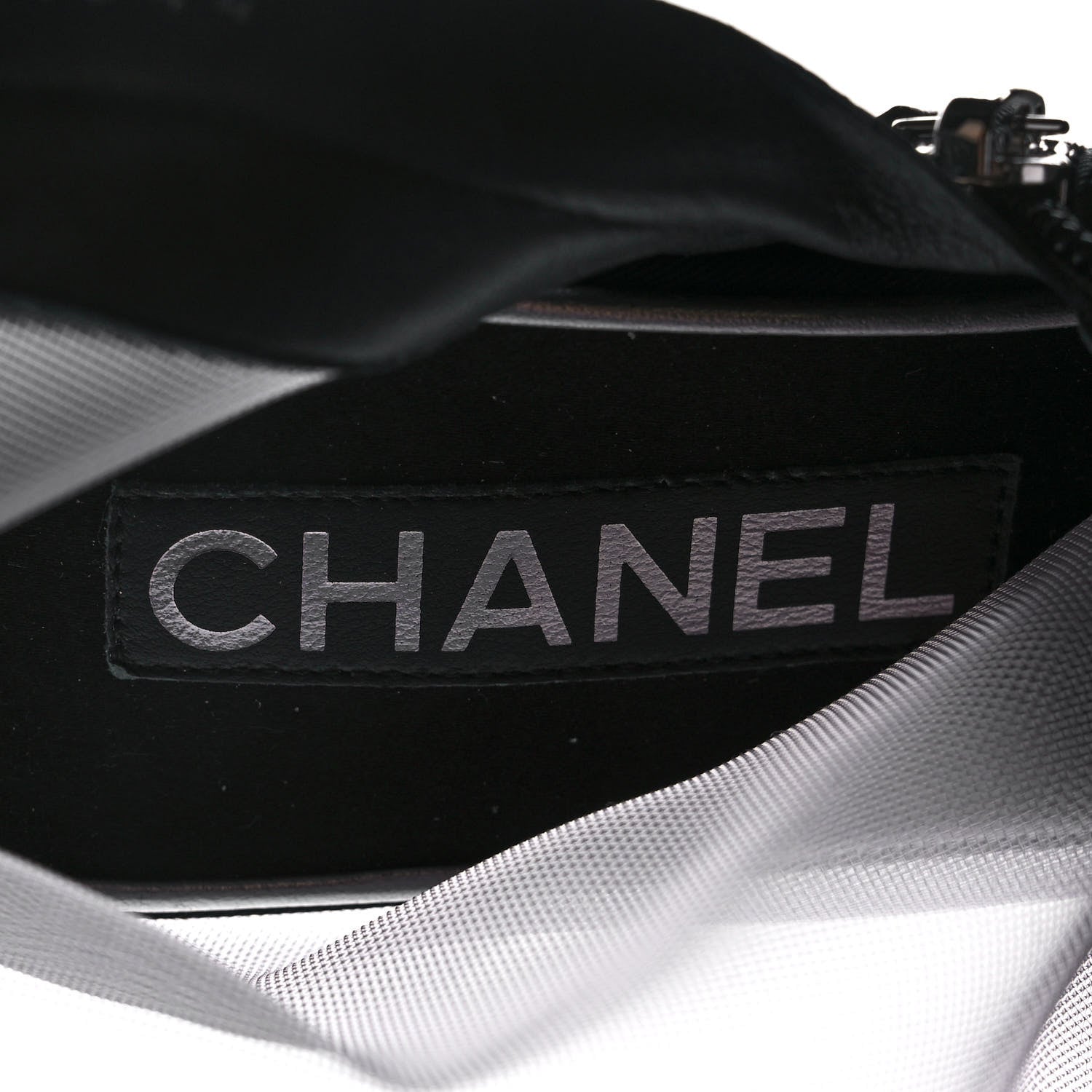 Chanel Mesh Grosgrain Camellia Short Boots 39.5 Grey Black 7 of 8