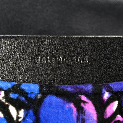 Balenciaga Velvet Floral Quilted M BB Round Shoulder Bag Bleu 5 of 10