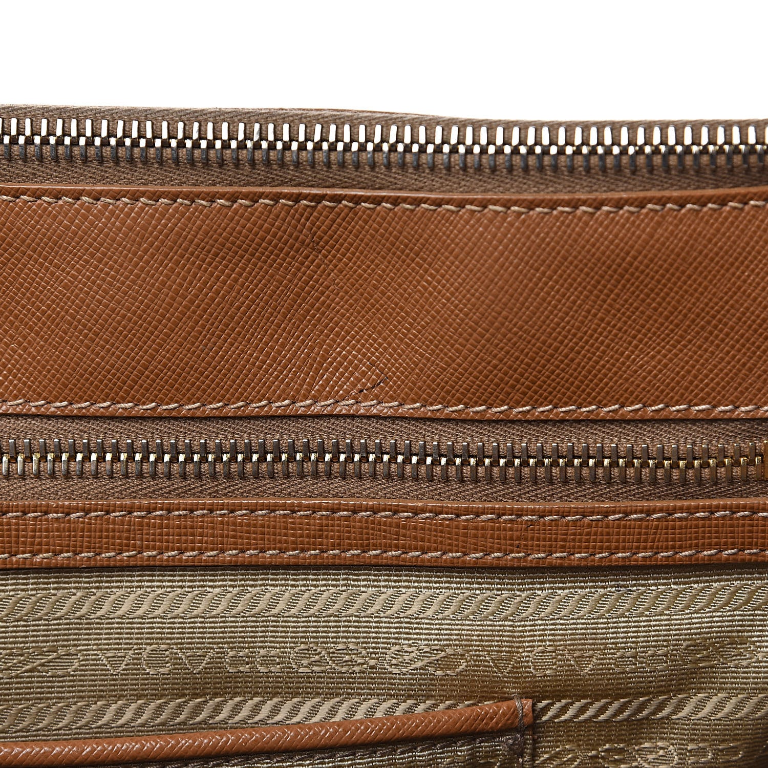 Prada Saffiano Large Galleria Double Zip Tote Caramel 20 of 22