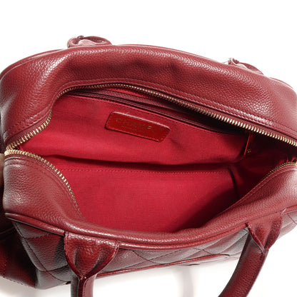 Chanel Caviar Quilted Small Bowler Red 5 of 7