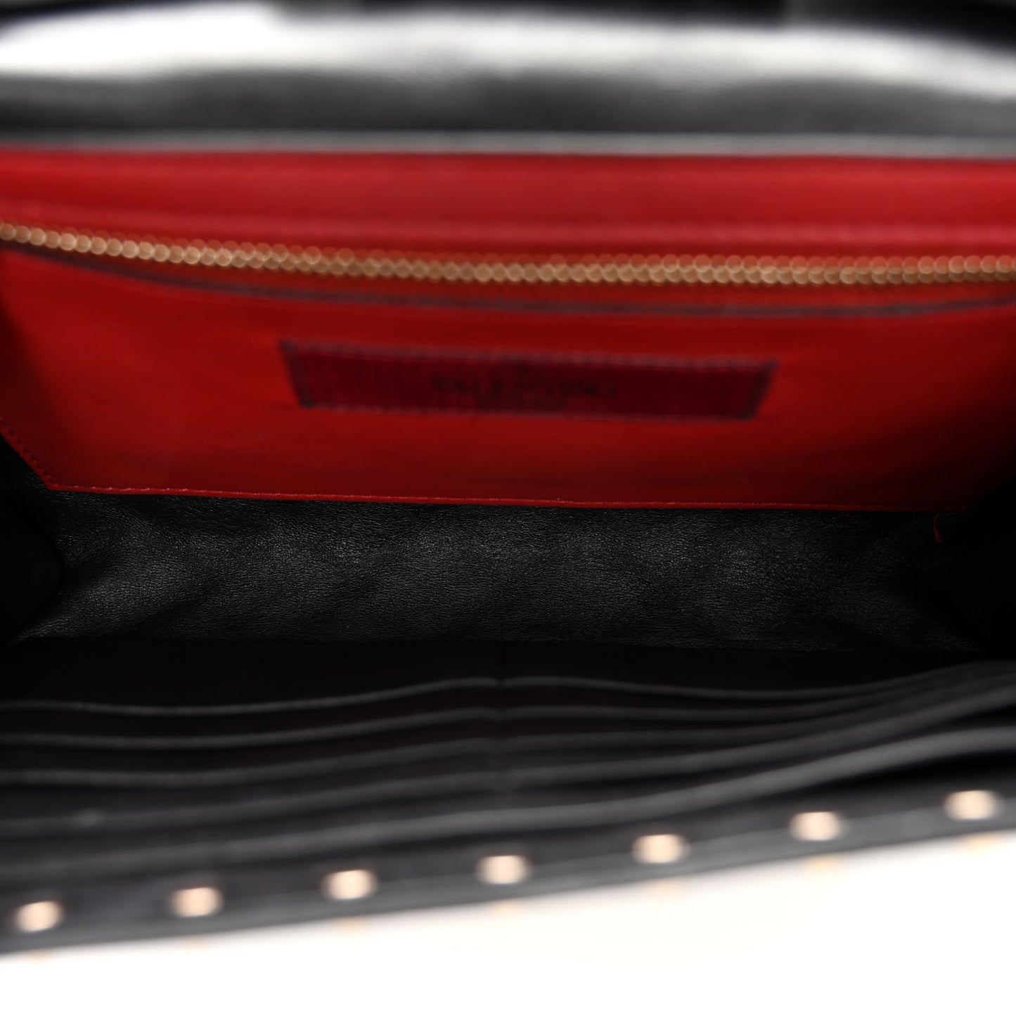 Nappa Rockstud Spike Wallet On Chain Black
