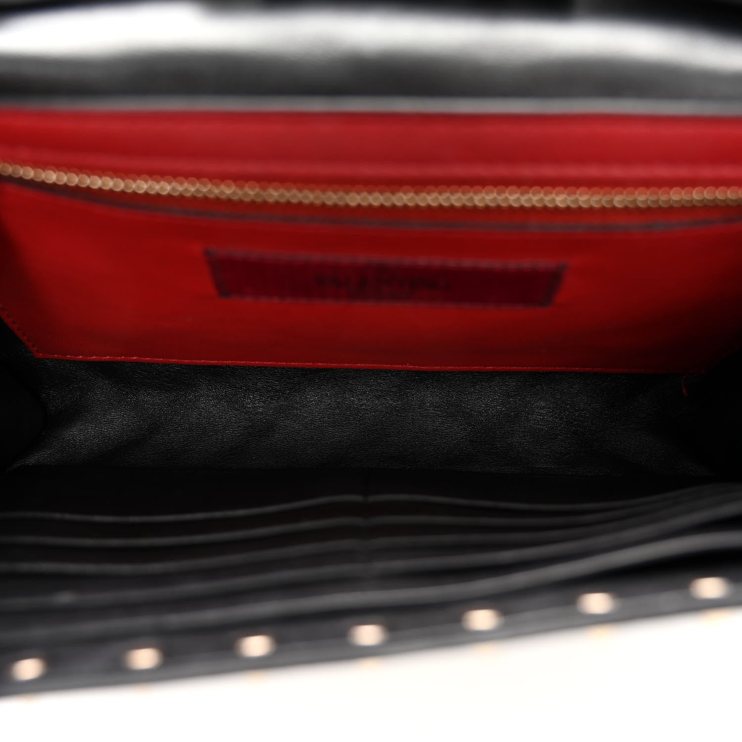 Valentino Garavani Nappa Rockstud Spike Wallet On Chain Black 6 of 11