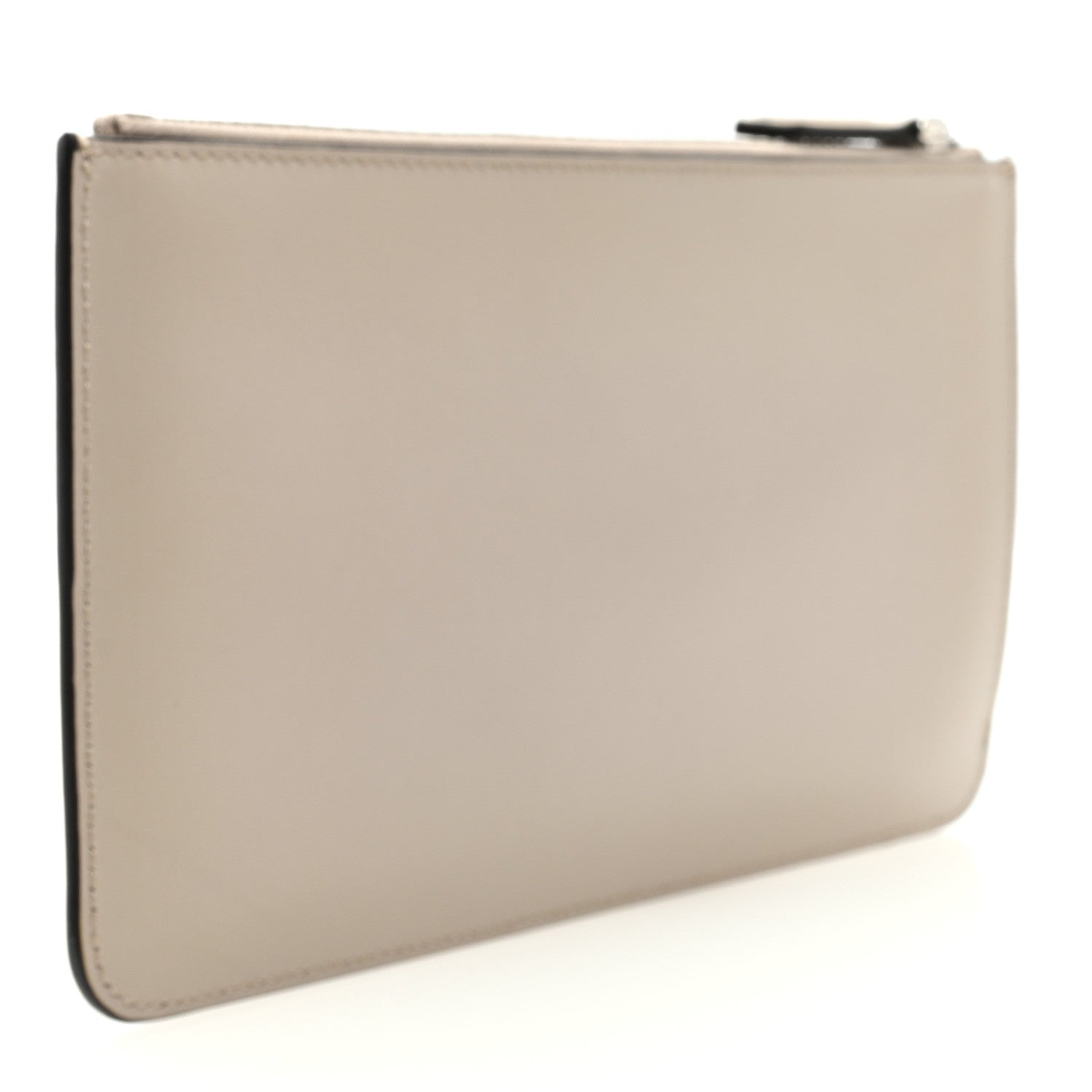 Fendi Vitello Century Lucido Hypnoteyes Studded Zip Pouch Grigio Polvere Arancio Multicolor 3 of 6