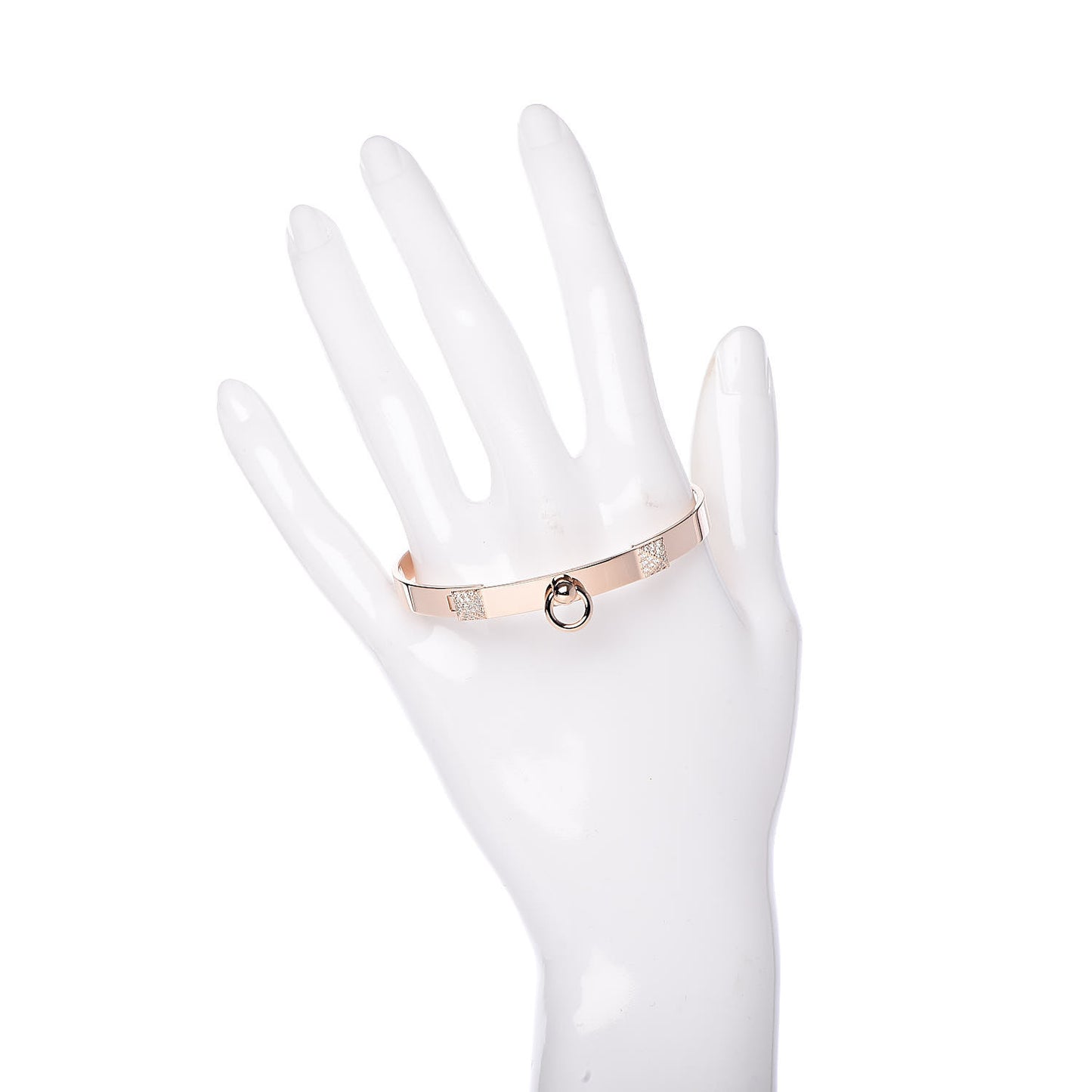 18K Rose Gold Diamond PM Collier De Chien Bracelet SH