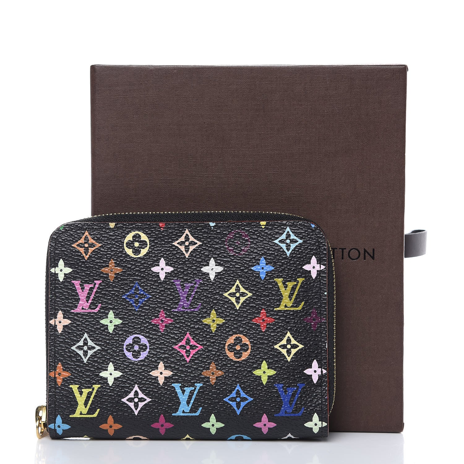 Louis Vuitton Monogram Multicolor Zippy Coin Purse Black Grenade 8 of 8