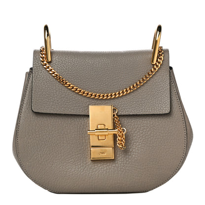 Chloe Grained Lambskin Mini Drew Shoulder Bag Motty Grey 1 of 9