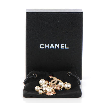 Chanel Pearl CC Camellia Charm Bracelet Beige Gold 4 of 4