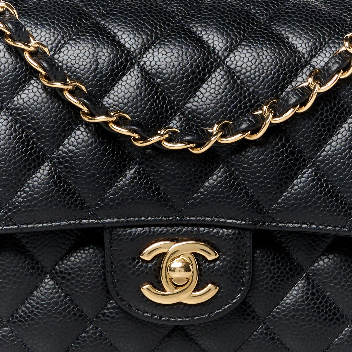 Chanel Caviar Quilted Medium Double Flap Black 9 of 11