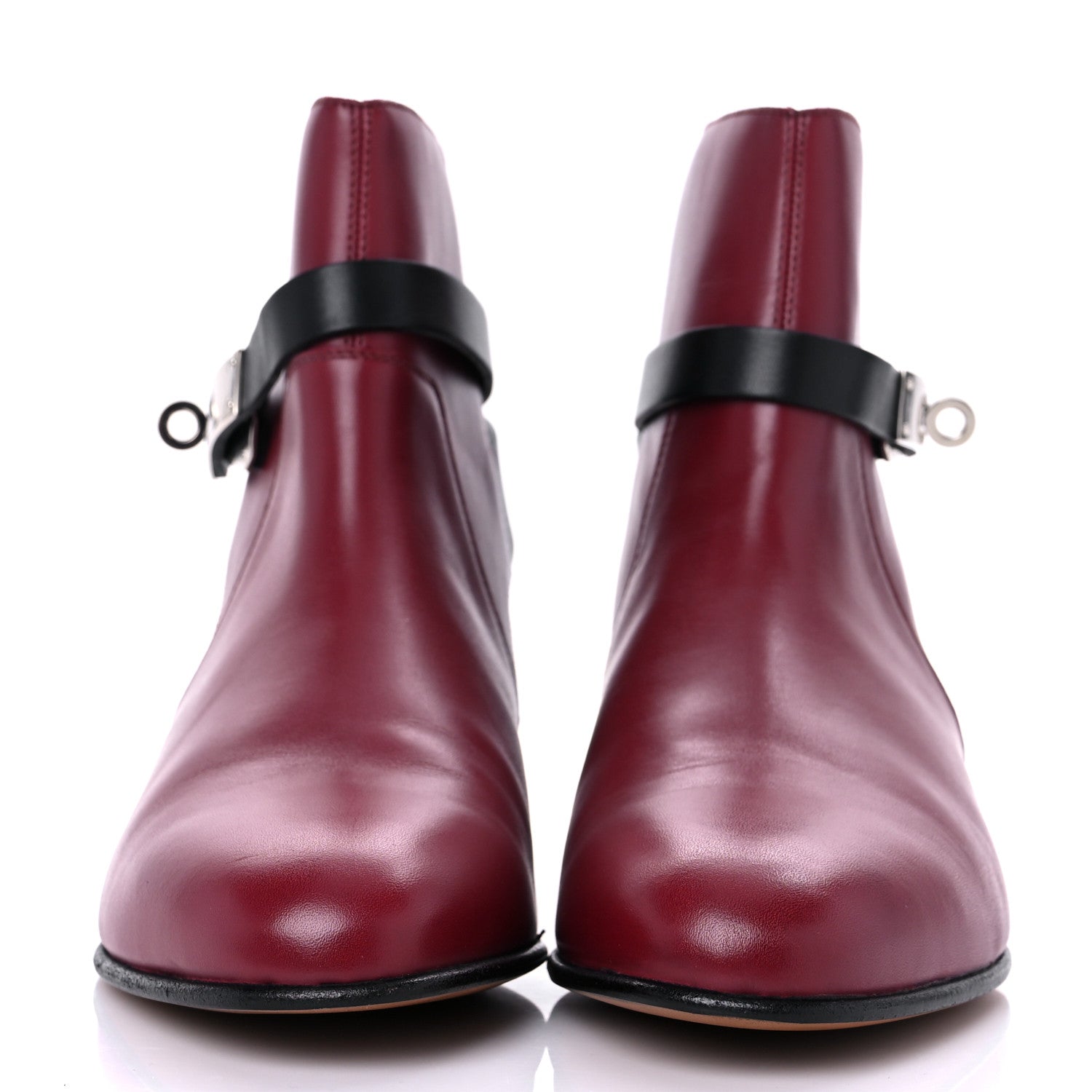 Hermes Calfskin Neo Low Boots 38 Carmin Black 2 of 13