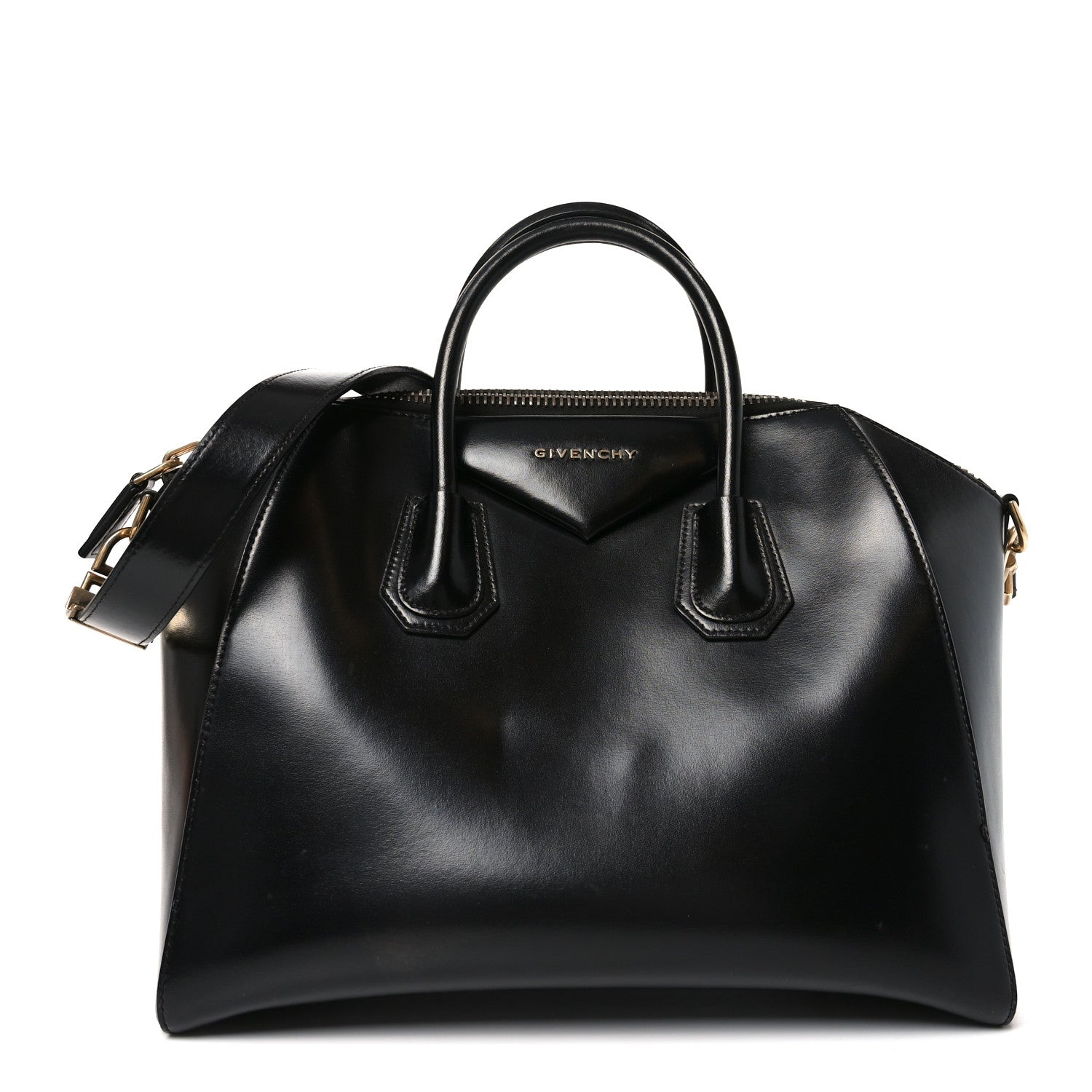 Givenchy Shiny Lord Calfskin Medium Antigona Black 1 of 12