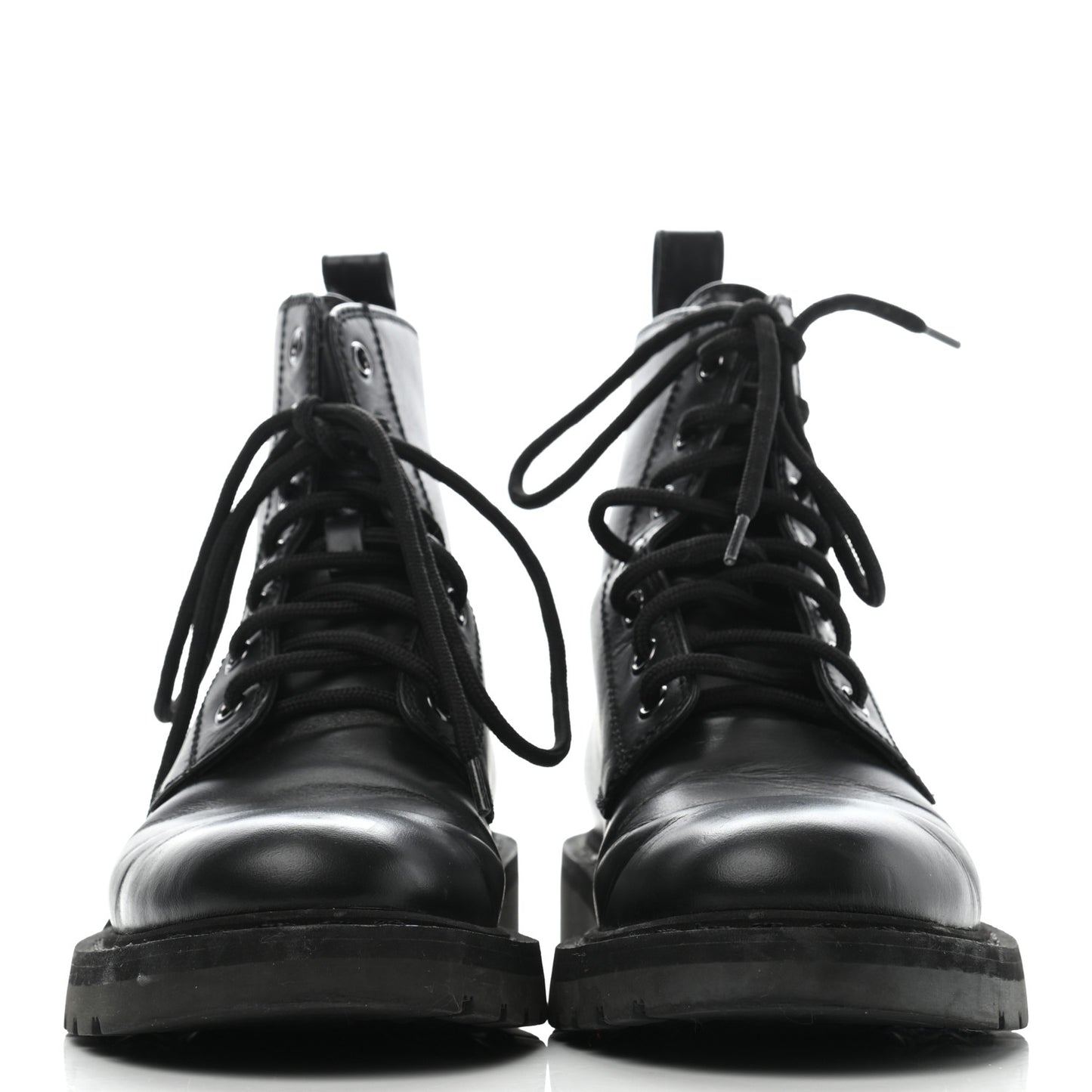 Calfskin VLTN 20mm Combat Boots 36.5 Black White
