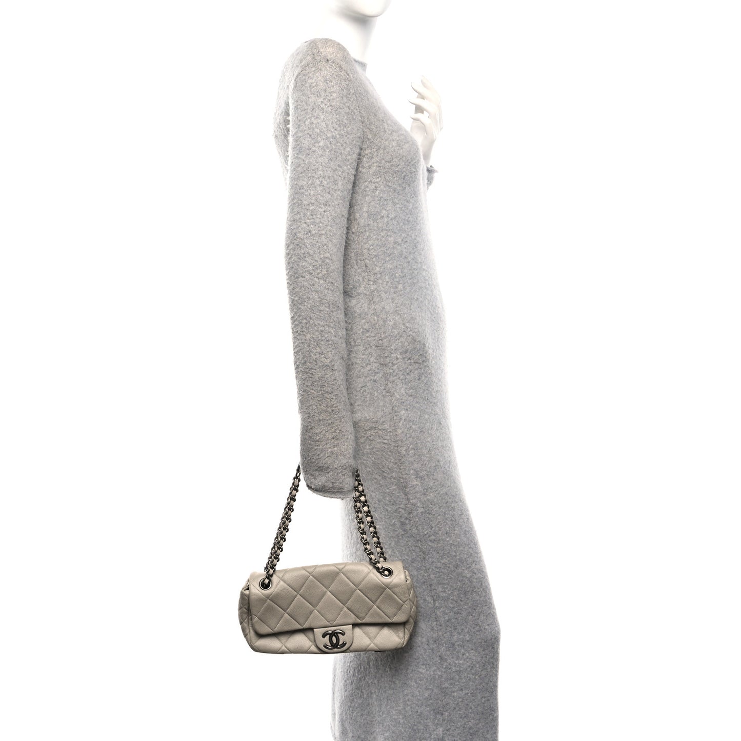 Caviar Quilted Coco Casual Flap Ivory