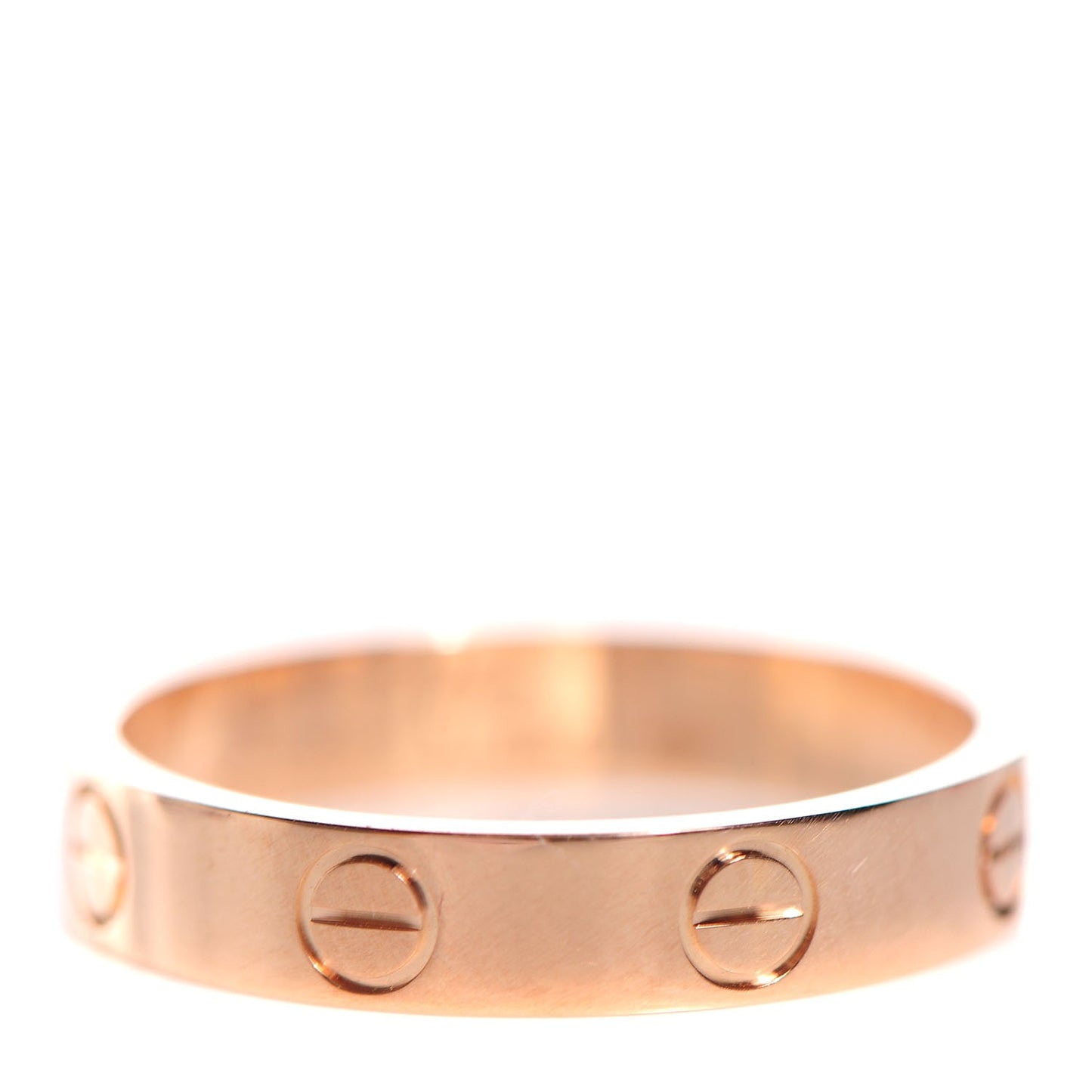 18K Pink Gold 4mm LOVE Wedding Band Ring 53 6.5