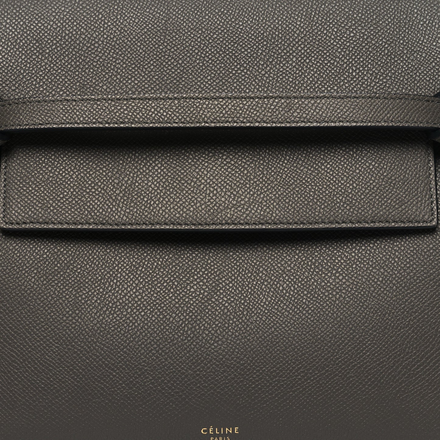 Grained Calfskin Mini Belt Bag Grey
