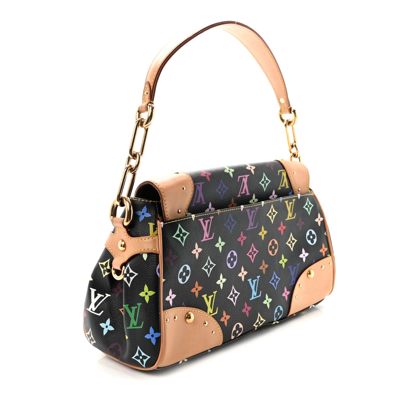 Louis Vuitton Monogram Multicolor Beverly MM Black 3 of 9