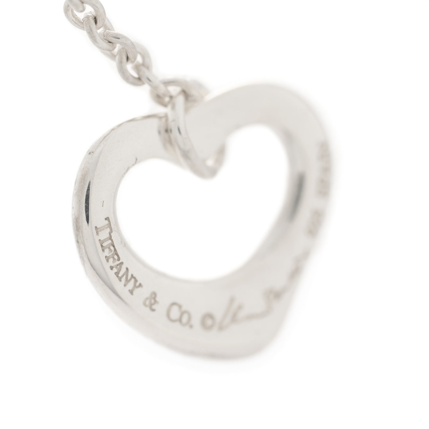 Sterling Silver Elsa Peretti Open Heart Drop Earrings