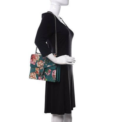 Gucci Calfskin Blooms Print Medium Dionysus Shoulder Bag Bright Emerald Multicolor 2 of 10