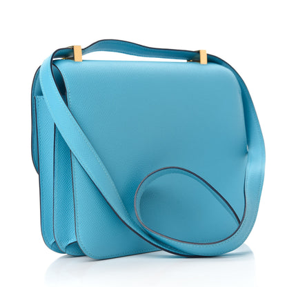 Hermes Epsom Constance 24 Turquoise 3 of 11