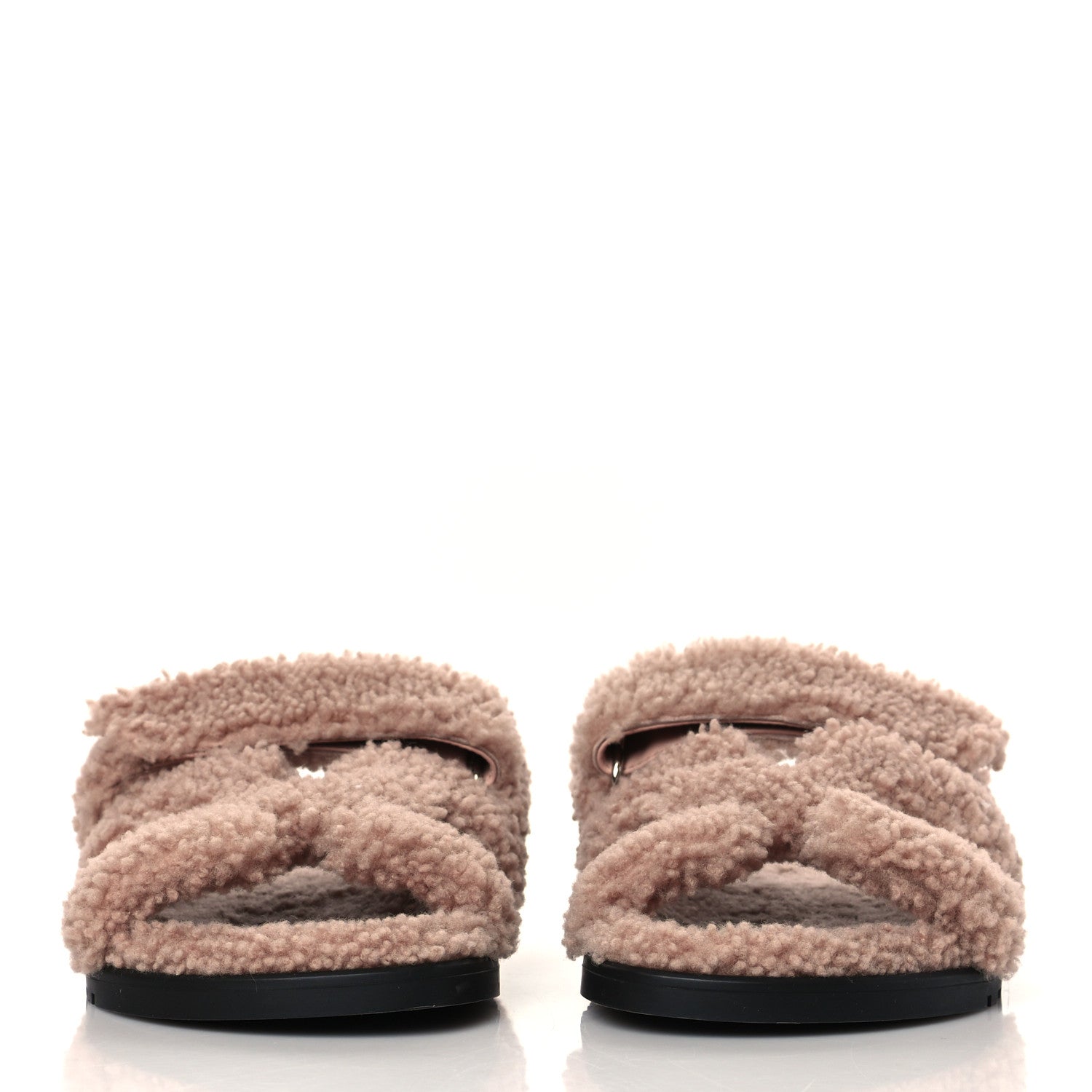 Hermes Woolskin Womens Chypre Sandals 36 Bois De Santal 2 of 8