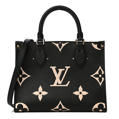 Louis Vuitton Empreinte Monogram Giant Onthego PM Black Beige 1 of 10