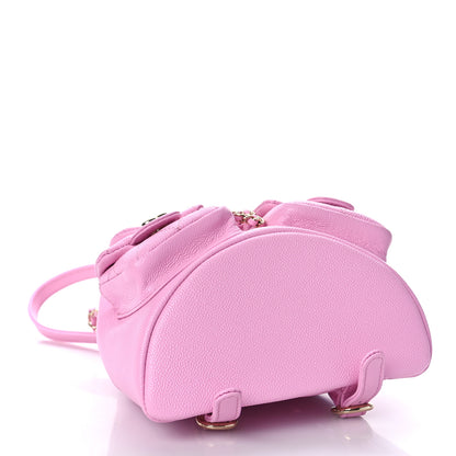 Chanel Shiny Caviar Quilted Small Duma Pockets Drawstring Backpack Lilac 4 of 10