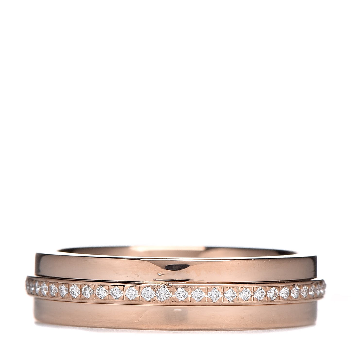 18K Rose Gold Diamond T Two Ring 47 4