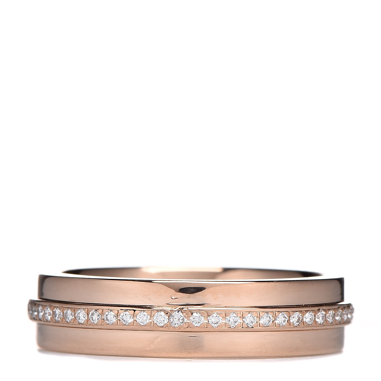 Tiffany 18K Rose Gold Diamond T Two Ring 47 4 3 of 4