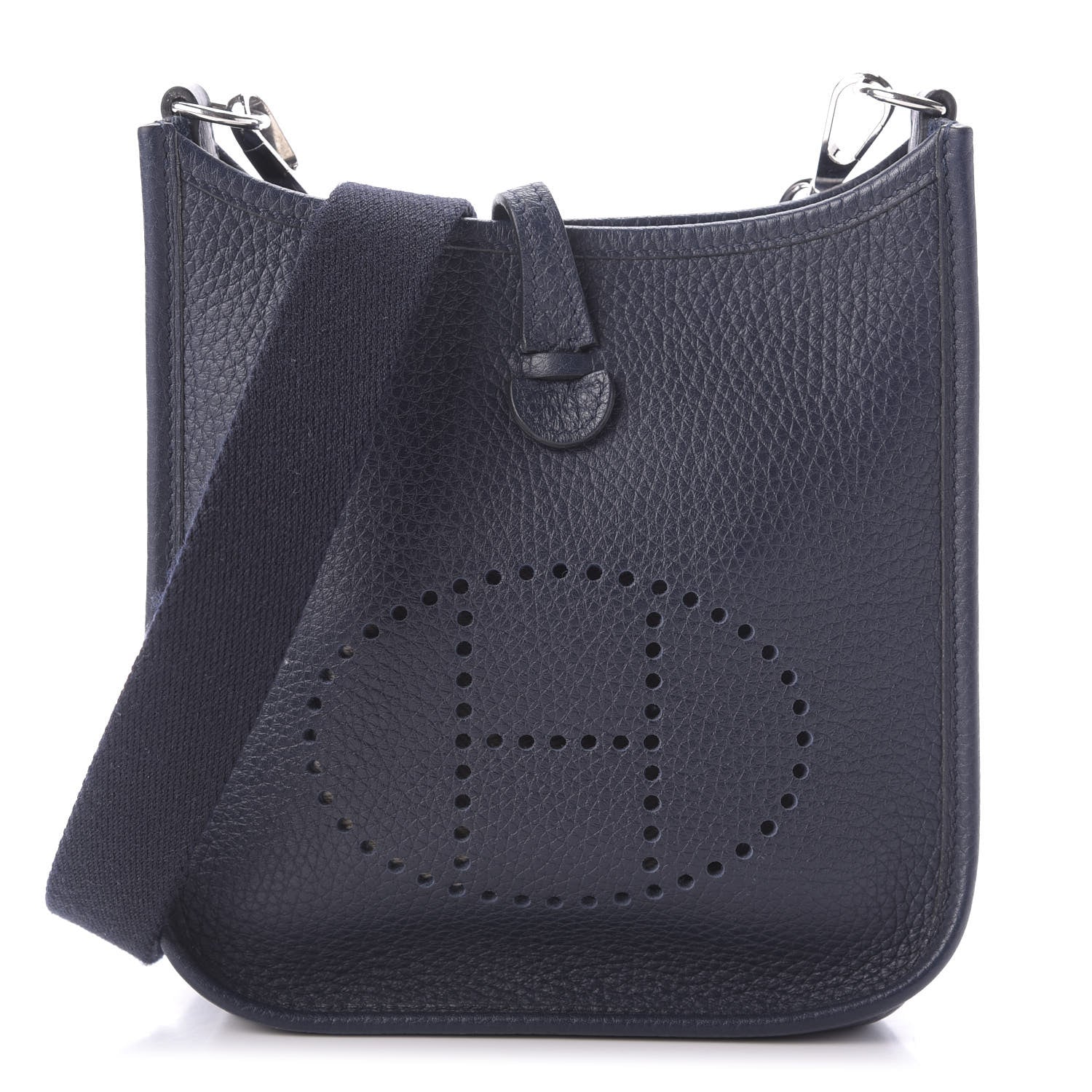 Hermes Taurillon Clemence Amazone Evelyne TPM Bleu Nuit Bleu Indigo 1 of 8