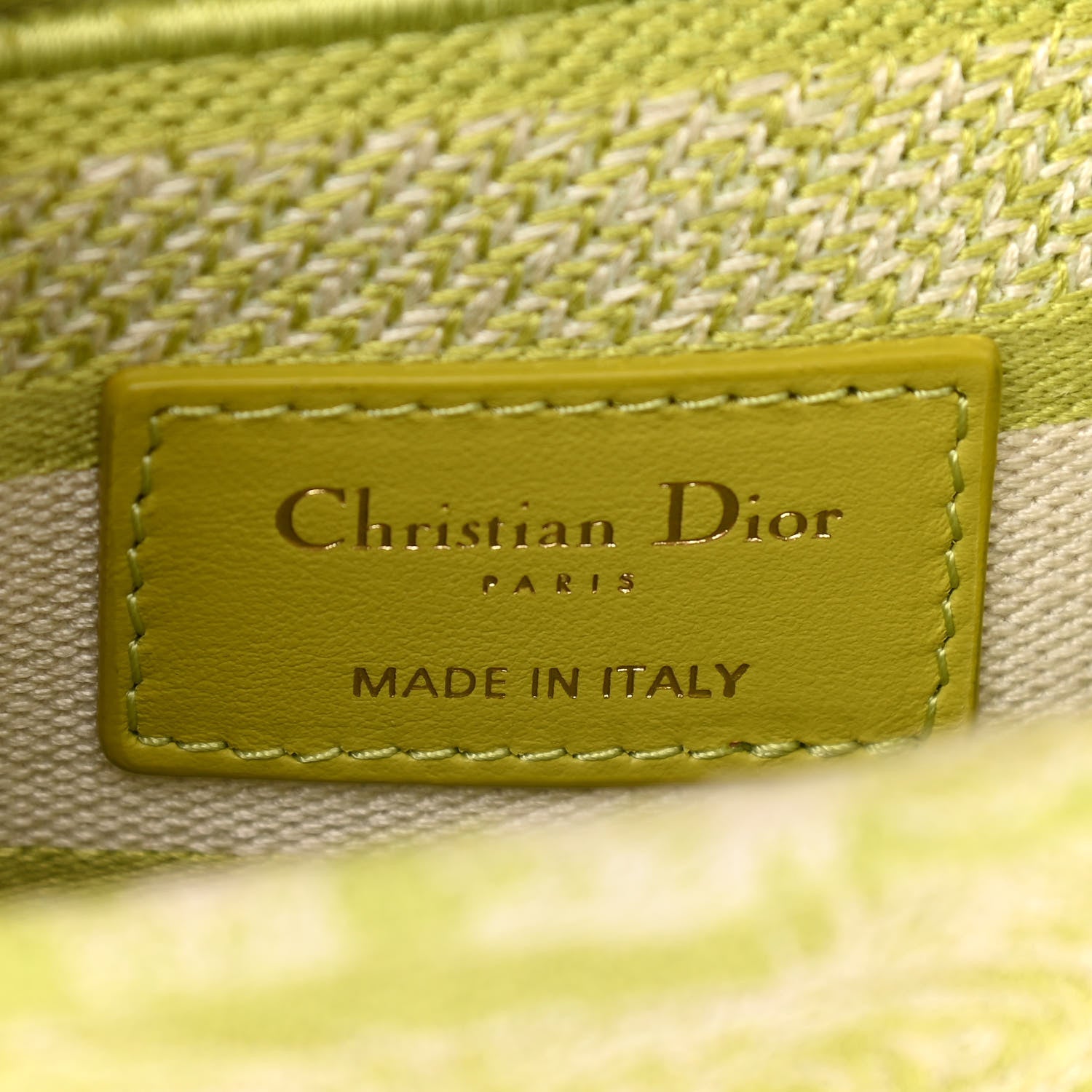 Christian Dior Canvas Toile De Jouy Reverse Embroidered Medium Lady D-Lite Green 6 of 9