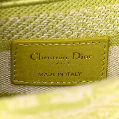 Christian Dior Canvas Toile De Jouy Reverse Embroidered Medium Lady D-Lite Green 6 of 9