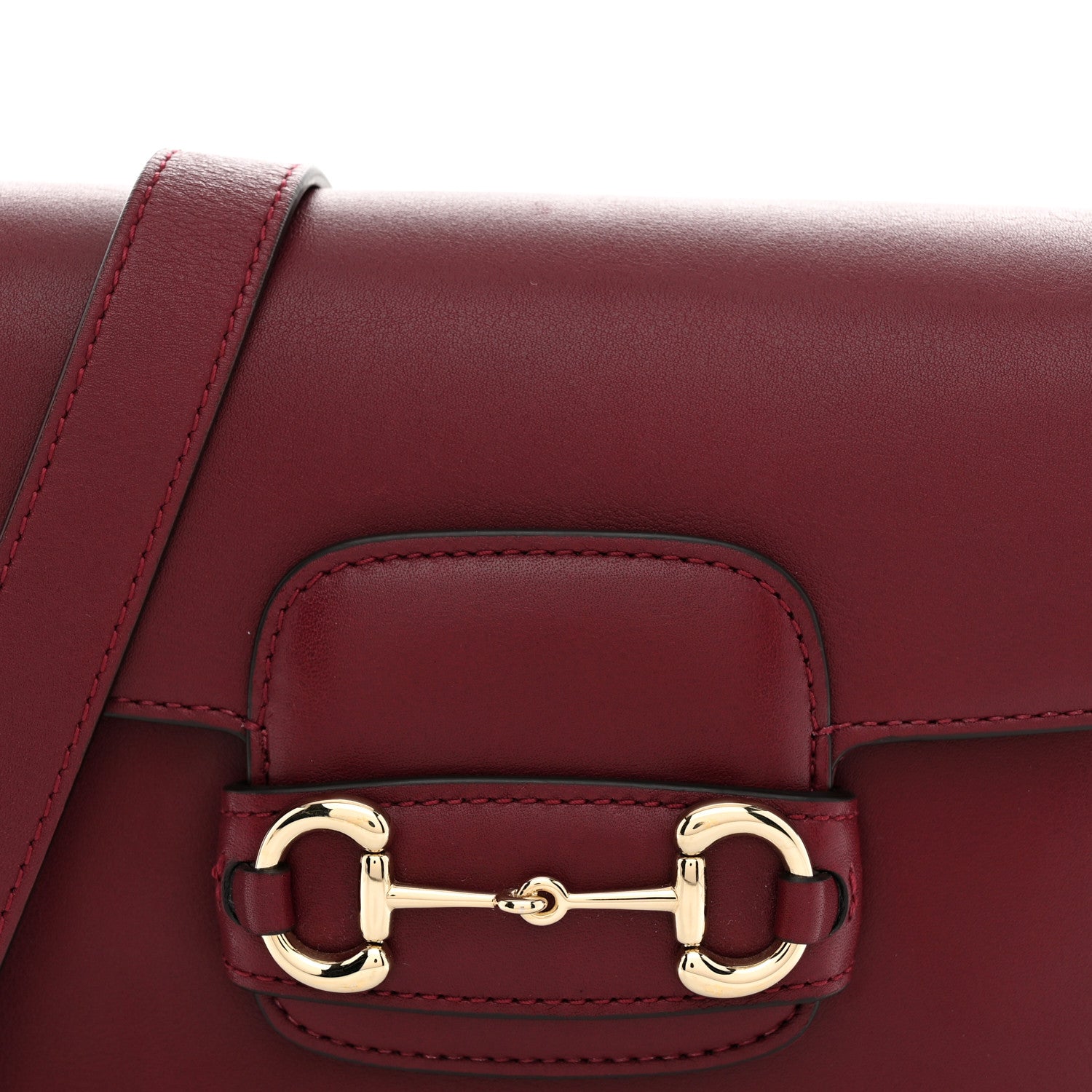 Gucci Arabella Calfskin Horsebit 1955 Shoulder Bag Rosso Ancora 8 of 10