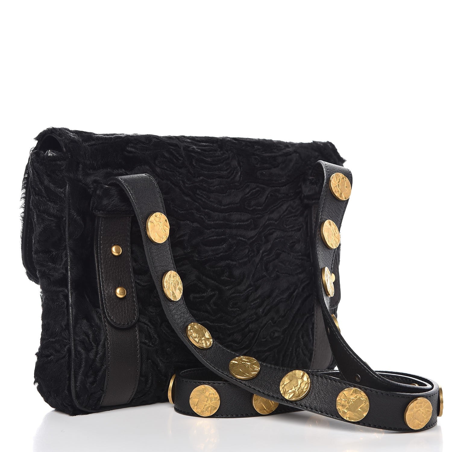 Christian Louboutin Astrakhan Small Messenger Bag Black 3 of 8