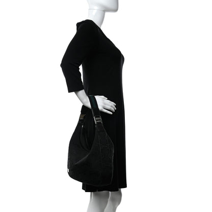 Gucci Canvas Horsebit Hobo Black 2 of 12