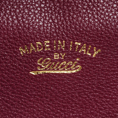 Gucci Calfskin Bamboo Medium Shopper Boston Burgundy 6 of 9