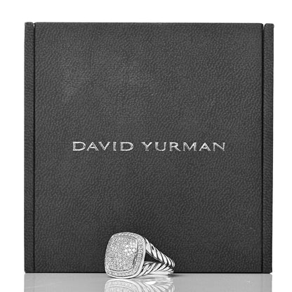 David Yurman Sterling Silver Diamond 11mm Albion Pave Ring 49 5 6 of 6