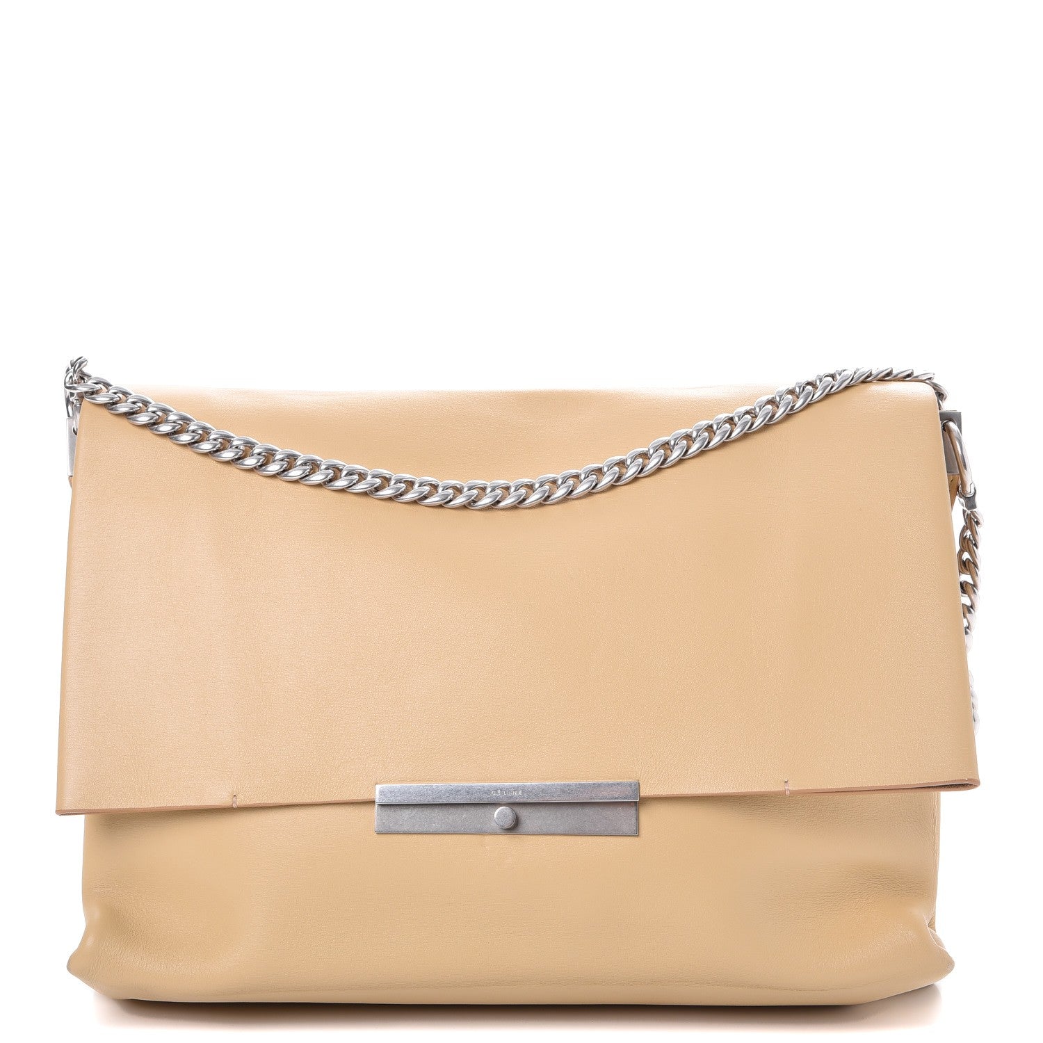 Celine Smooth Calfskin Blade Chain Flap Vanilla 1 of 13