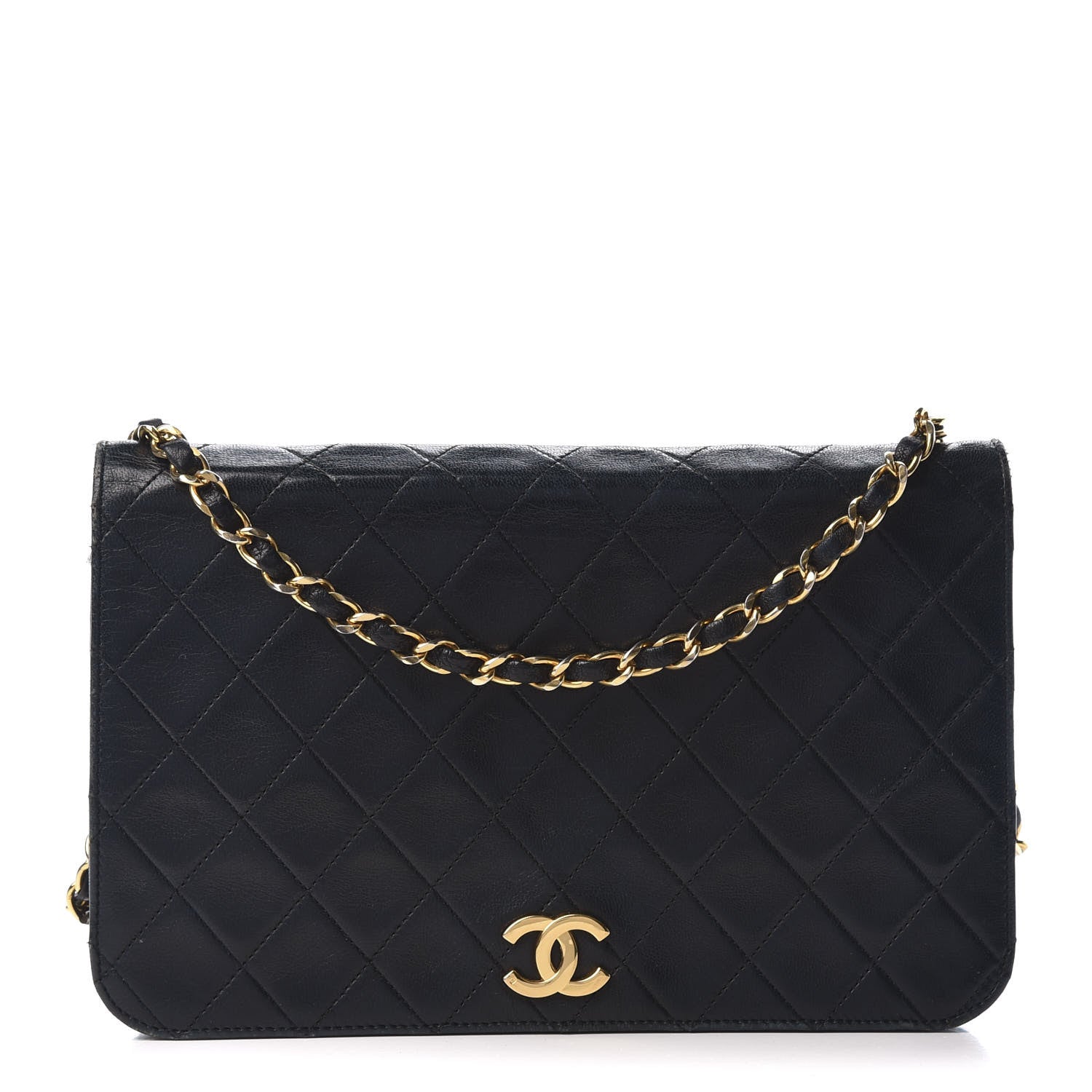 Chanel Lambskin Quilted Wallet On Chain WOC Black 1 of 9