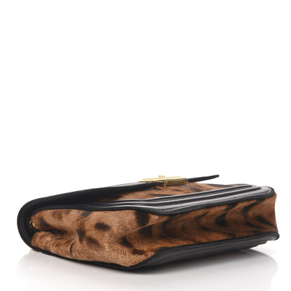 Versace Calfskin Leopard Icon Chain Flap Black 4 of 11