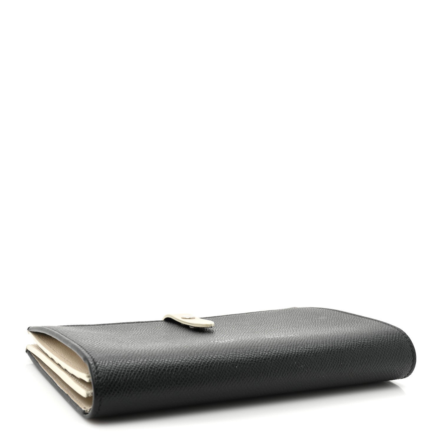 Celine Grained Calfskin Large Multifunction Strap Wallet Black Chalk 4 of 14