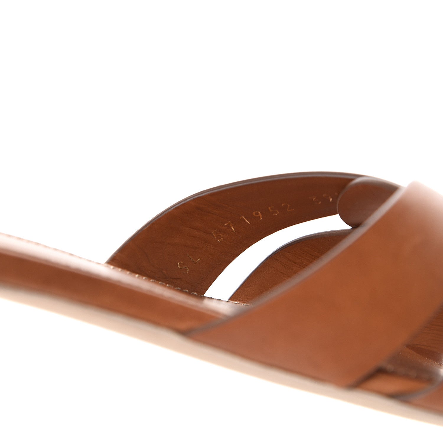 Saint Laurent Calfskin Tribute 05 Slide Sandals 39.5 Amber 8 of 11