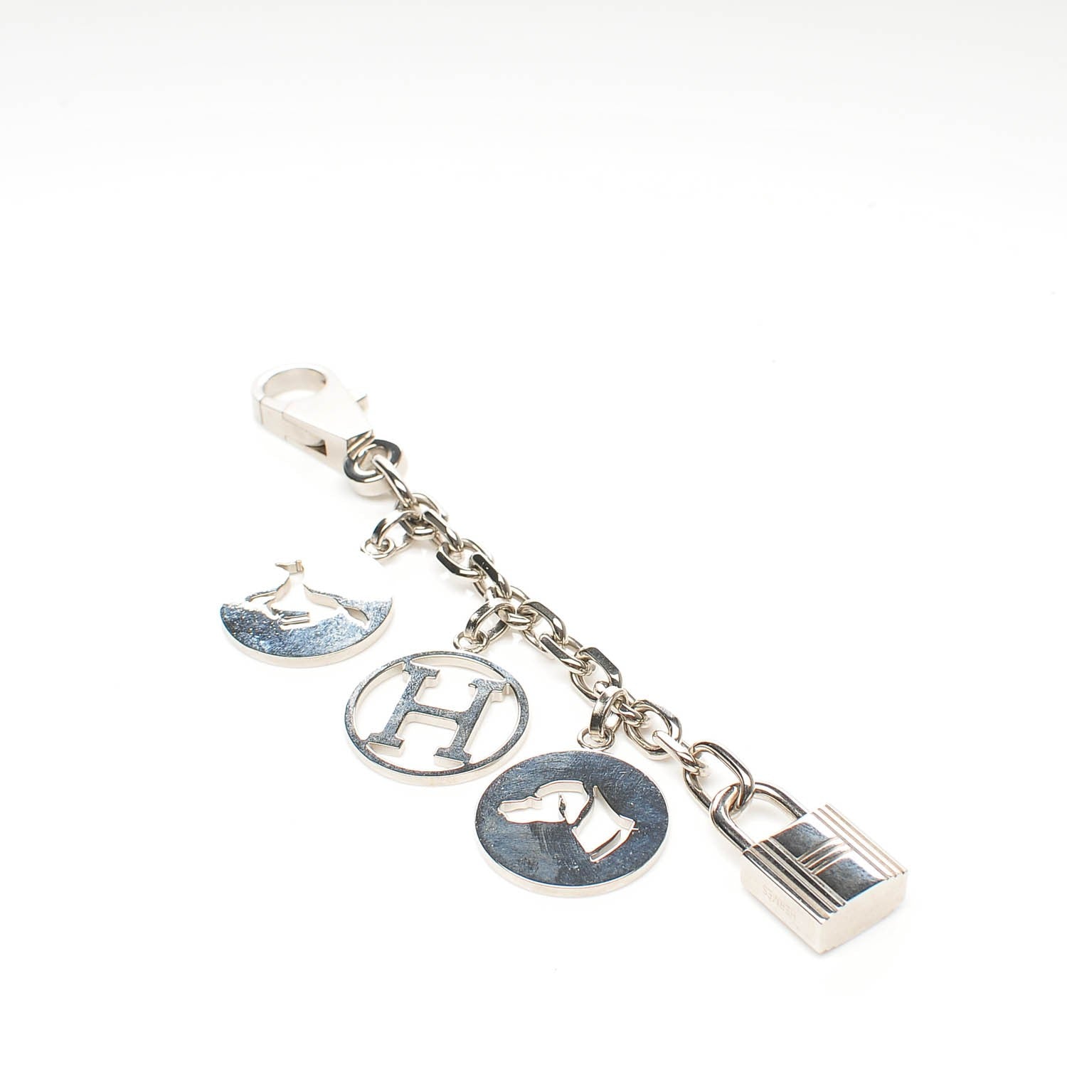 Hermes Palladium Breloque Bag Charm Silver 3 of 8