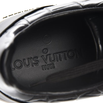 Louis Vuitton Calfskin Crocodile Embossed Frontrow Sneakers 39 Black 7 of 8