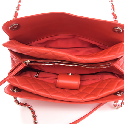 Chanel Lambskin Quilted Large 7 Tote Red 4 of 17