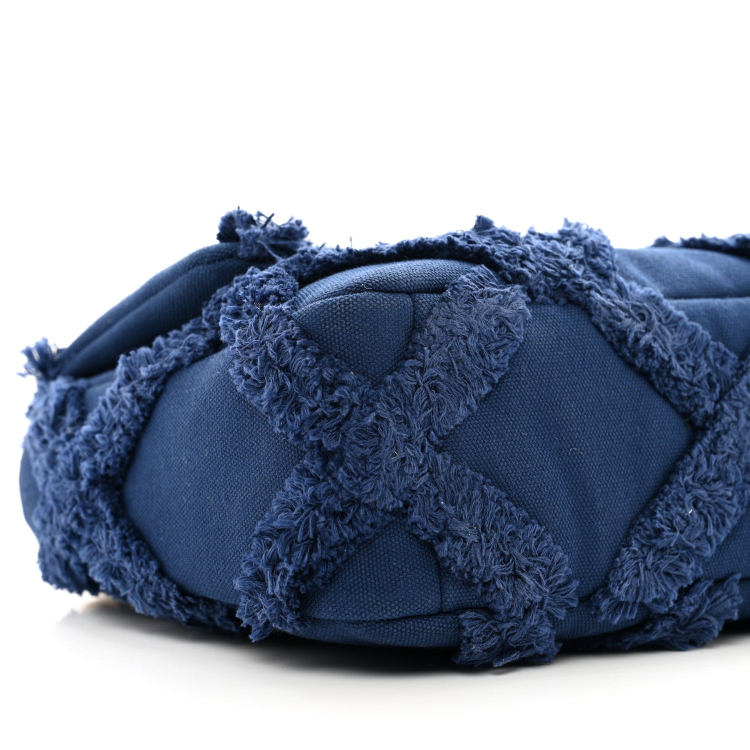 Chanel Cotton Canvas Quilted Medium Chanel 19 Flap Navy Blue 9 of 10