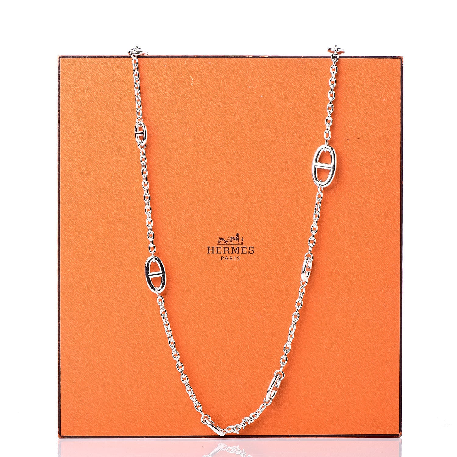 Hermes Sterling Silver Farandole Necklace 6 of 6